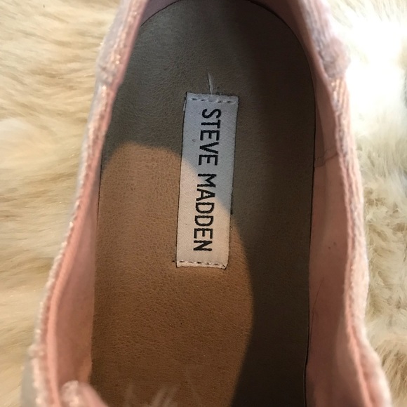 Pink Velvet Platform Sneakers - Picture 2 of 2